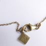 Vintage Long Sterling Silver 925 Gold Plated Leaf Pendant Necklace length 32" - 11g Image 7