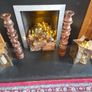 Hand carved wooden candle sticks Image 2