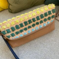 Fossil leather clutch bag. Unique sample bag