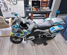 Police ride on battery bike