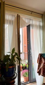 4 x Panels of Cream Voile 57" wide x 90" drop - 2 pairs