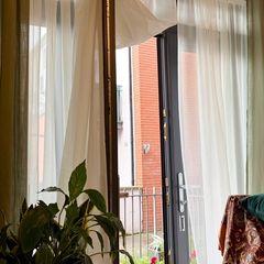 4 x Panels of Cream Voile 57" wide x 90" drop - 2 pairs