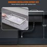 Drop in Ice Chest, 51 cm L x 36 cm W x 30.5 cm H Stainless Steel Ice Cooler, Commercial Ice Bin with Cover, 37.9 L Outdoor Kitchen Ice Bar Image 5
