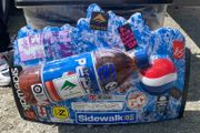 Pepsi sign with skateboarding stickers