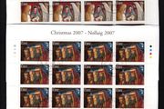 2007 Ireland Christmas commemorative Stamp Sheetlets Plate 1B1B1B1B Fine Used with Dublin cancel of 8th October 2007 (First day of issue)