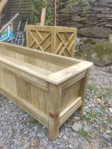 Long Rustic Style Planter