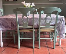 table and six chairs