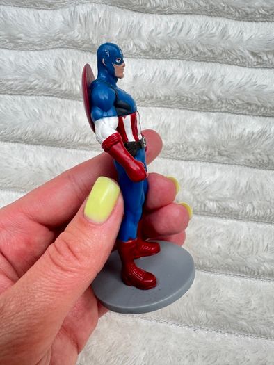 Captain America approx. 9 cm. Disney Super Hero Figure Marvel Cake Topper Used Please see photos