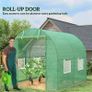 Reinforced Walk in Polytunnel Greenhouse with Roll Up Door, Galvanised Steel Frame and Zipped Door Windows, 2.5 x 2 m Image 4