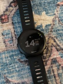 Garmin Forerunner 55 GPS Running Watch Black, Boxed and charger