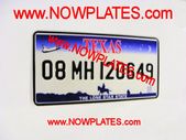 USA Texas Pressed Reflective Plate 12
