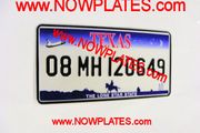 USA Texas Pressed Reflective Plate 12"x6"ins