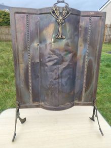 Antique fireplace screen