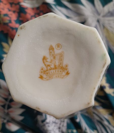 Belleek - Octagonal Shamrock Vase