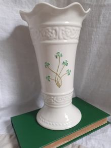 Belleek Celtic Knot Tara Vase.