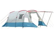 6-8 Person Tunnel Tent, Camping Tent with Bedroom, Living Room, Sewn-in Floor, 3 Doors and Carry Bag, 2000mm Water Column for Fishing, Hiking, Sports, and Traveling, Blue