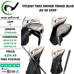 Titleist TSR3 Driver / 8 Degree / Tensei Blue AV 55 Stiff