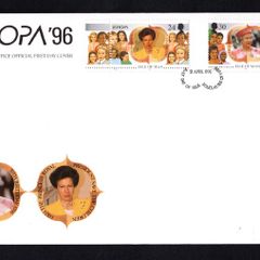 1996 Isle of Man Europa: Famous Women Commemorative Stamps First Day Cover (FDC)