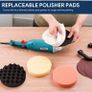 Polisher, Rotary Car Buffer Polisher Waxer, 1200W 180/150 mm Plate, 6 Variable Speed 1500-3500RPM, Detachable Handle Perfect for Boat,Car Polishing and Waxing (FREE POSTAGEh Image 6