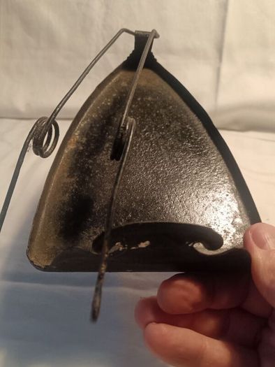 19th Century "Sad" Cast Iron and Cradle