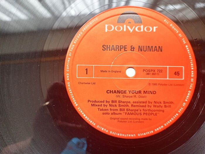 Change Your Mind Sharp/ Numan 12,,1985
