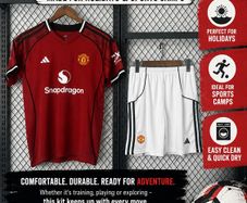 man united kids soccer kit