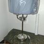 New Table Lamp Twin Bulb Grey lamp Shade,  metal & glass construction Image 3