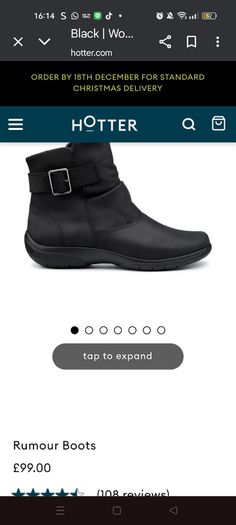 Ladies black boots size 7