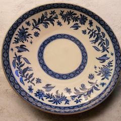 Antique Victorian Coalport Belfort Flow Blue Dinner Plate 1871 Mint Condition