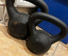 Steel Kettlebells 8kg and 16 kg