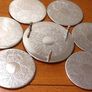 Set of 6 x Silver Plated Coasters With Storage Caddy Image 3