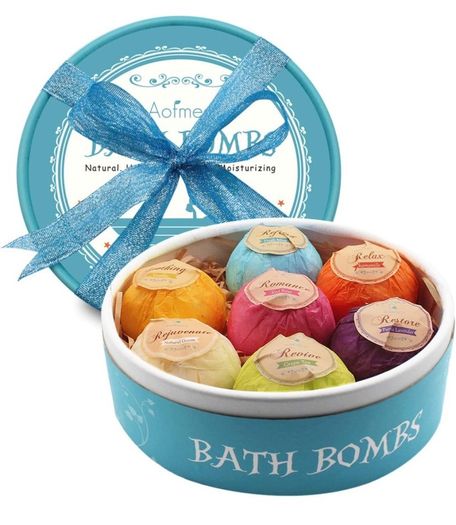 Bath Bombs Gift Set, 7pcs Fizzies Spa Kit Perfect for Moisturizing Skin, Birthday Valentines Mothers Day Anniversary Christmas Best Gifts Ideas for Women, Mum, Girls, Her, Kids (FREE POSTAGE)