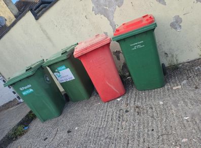 wheelie bins