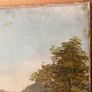 Vintage French Oil Painting On Canvas, Original Mid Century Impressionist European Landscape, Signed Ballet No 15 Paysage, Image 5