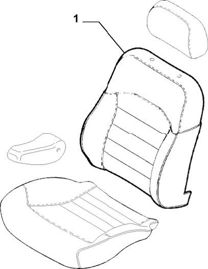 RH Leather Seat Cover (Alfa Romeo 156)