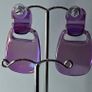 Metallic Purple Retro Buckle Iridescent Earrings Image 8