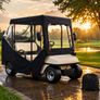 2 Passenger Golf Cart Cover Waterproof Driving Enclosure 600D Polyester Image 3