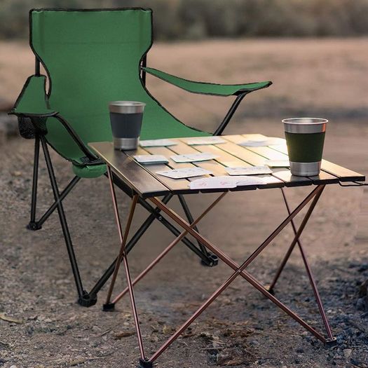 Camping Chairs 2Packs Outdoor Chairs Foldable Portable Lawn Chair Ultra-Light Easy to Carry Fishing Chairs with Beverage Holder Heavy Duty Green