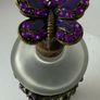Vintage-style frosted glass perfume bottle. Image 3