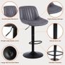 NEW SALE | Bar Stools Set of 2, Swivel Counter Height Barstools with Back, Adjustable PU Leather Bar Stool, Modern Kitchen Breakfast Bar Stools, Dark Grey Image 4