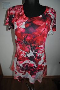 Roman red floral lace tunic size UK10/12 EU38/40 Perfect condition Postage included