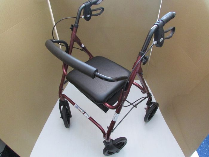Red Mobility Rollator Walker + brakes