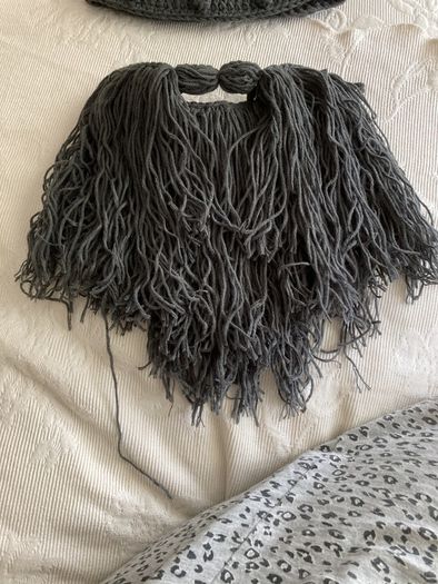 Hand Knitted Fancy Dress Halloween Viking Hat and Beard