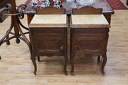 Pair of Antique French Oak Bedside Cabinets