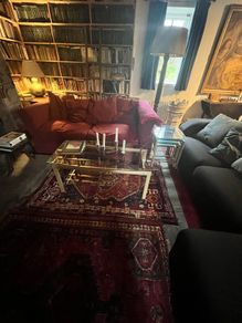 Nest of 3 tables and matching coffee table