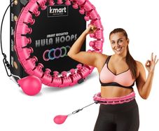 NEW SALE | Smart Hula Ring Hoops, Weighted Hula Circle 24 Detachable Fitness Ring with 360 Degree Auto-Spinning Ball Gymnastics, Massage, Adult Fitness for Weight Loss