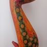 Vintage Indonesian folk art tall wooden cat sculpture Image 4
