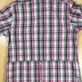 Quicksilver Button Up Short Sleeve Shirt Pink Plaid Sz Small - Pearl Button Image 10