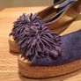 Navy Faux Suede Peep Toe Wedge Size 5 Image 5