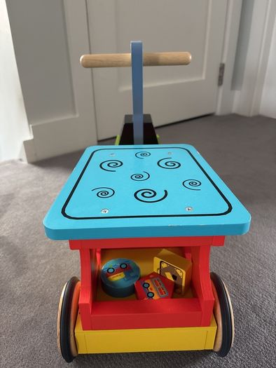 Toy sit on train with activities for toddler